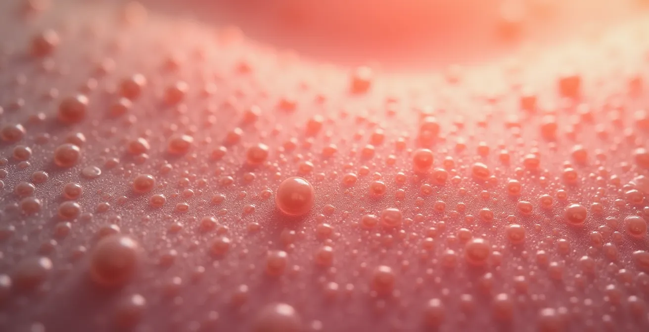 Vista macro dei capillari sanguigni durante allenamento aerobico a bassa intensità