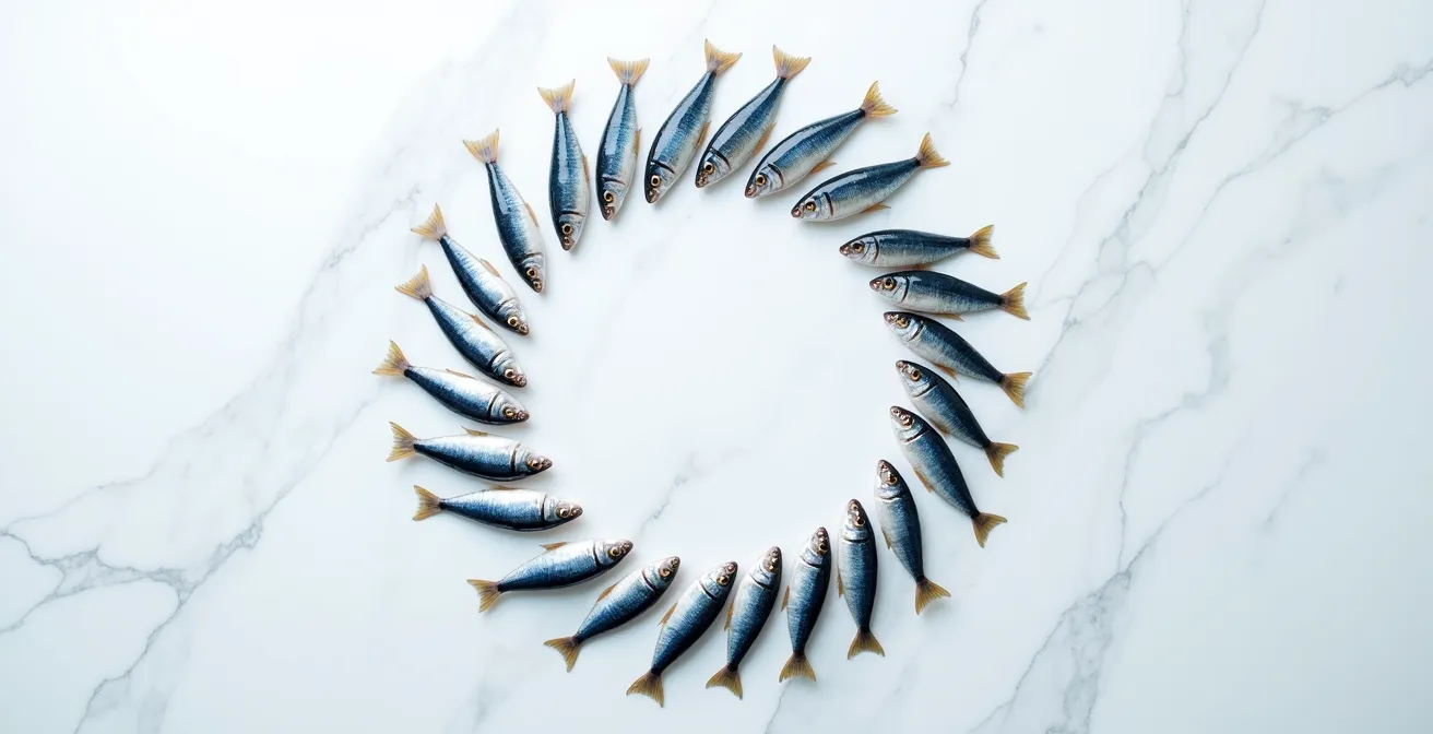 Calendario illustrato della stagionalità del pesce azzurro mediterraneo